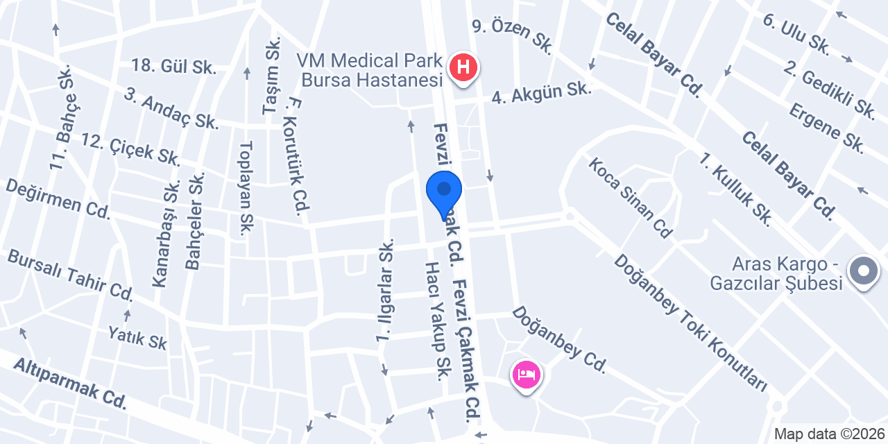 Diş Hekimi Nilüfer Vatansever konumu