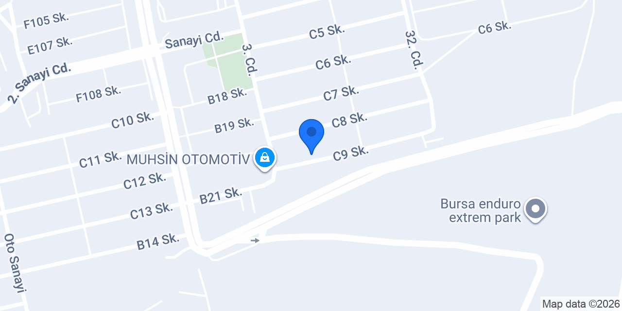 MEF Otomotiv Yedek Parça konumu