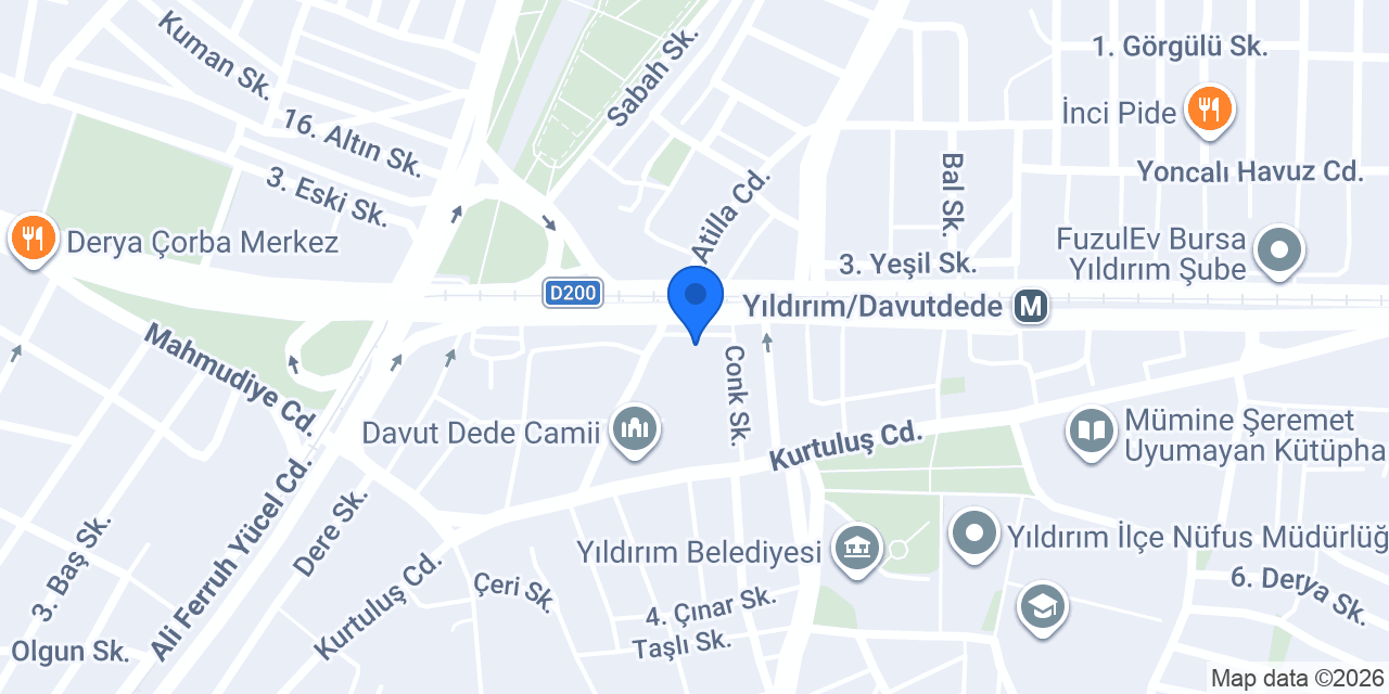 QNB Yıldırım Şubesi konumu
