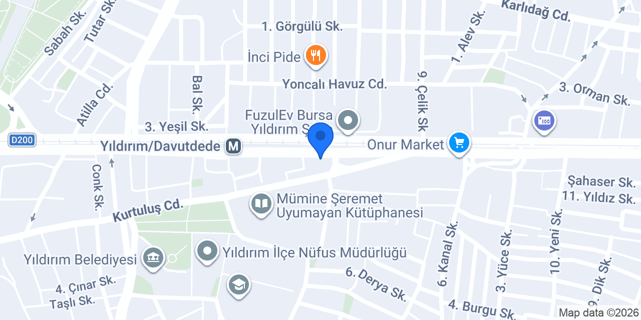 Uygur Oto Lastik konumu