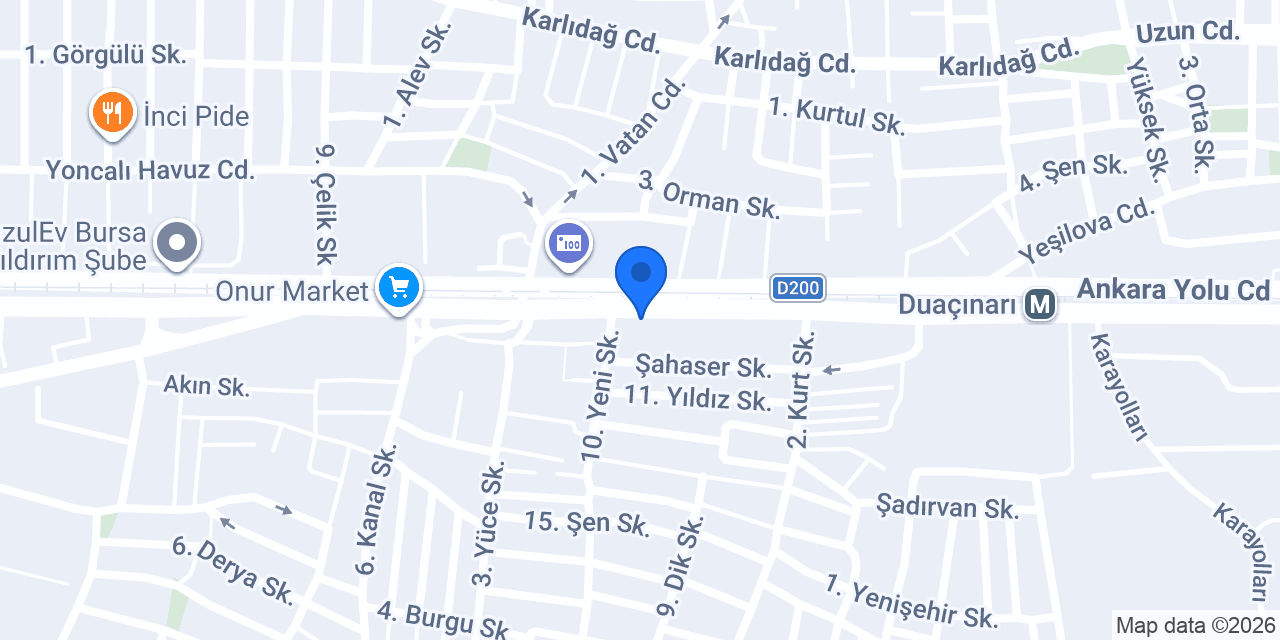 Bursa Oto Ekspertiz Yıldırım konumu