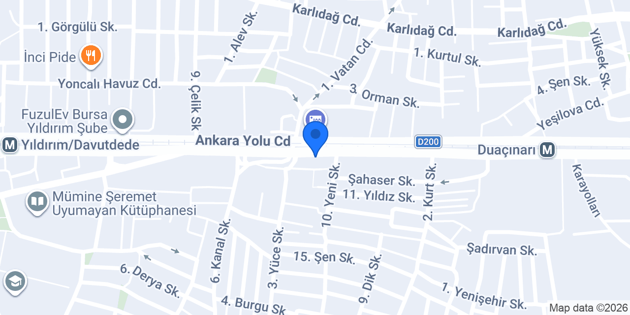 Ay Yapı - alüminyum yapı sistemleri konumu