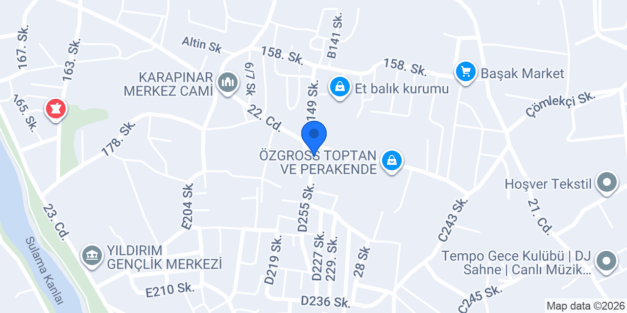 ADNAR YEMEK SANAYI konumu