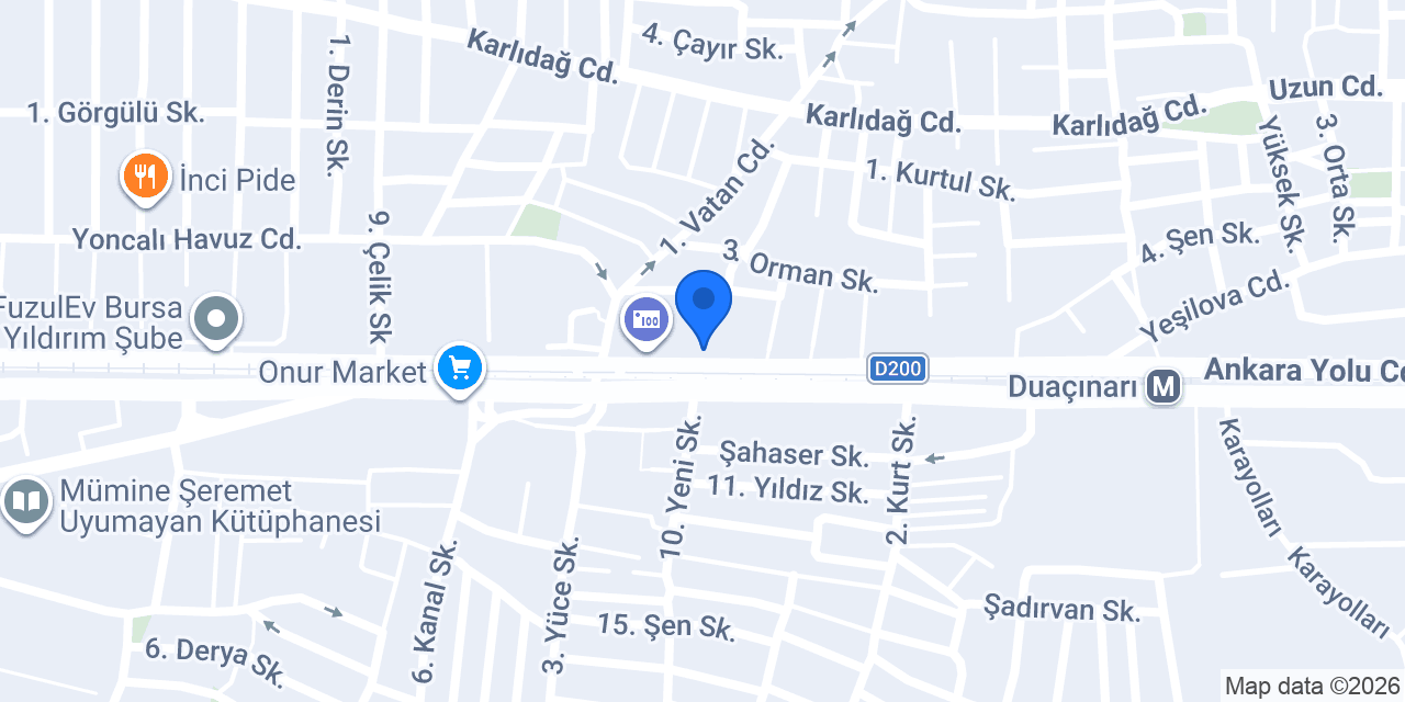 DenizBank Yıldırım Şubesi konumu