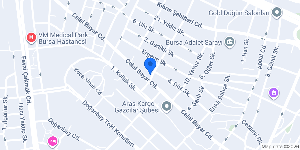 Çiçek tost evi konumu