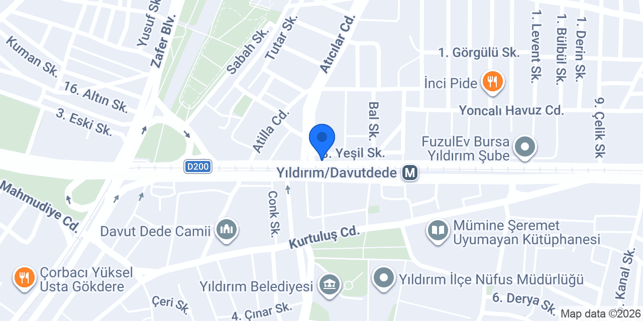 Kader taş Bride Studio konumu