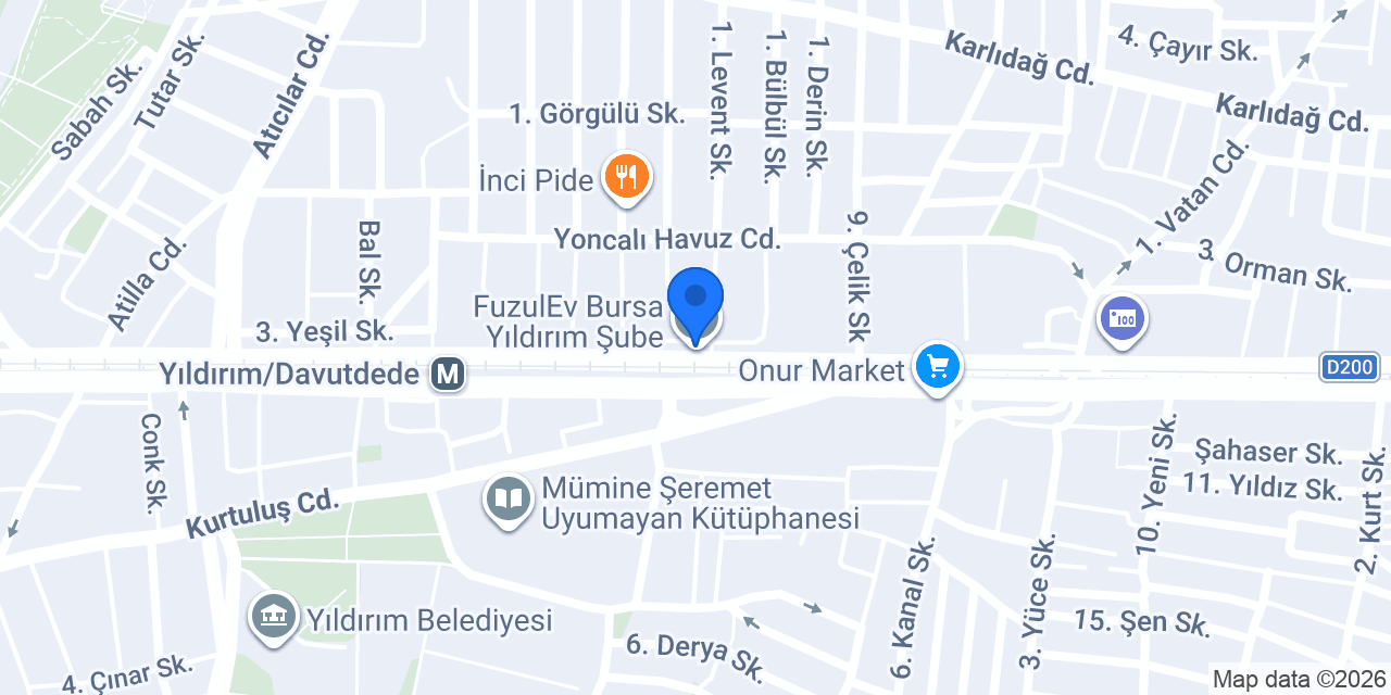 Kuveyt Türk - Uludağ Ticari Şubesi konumu