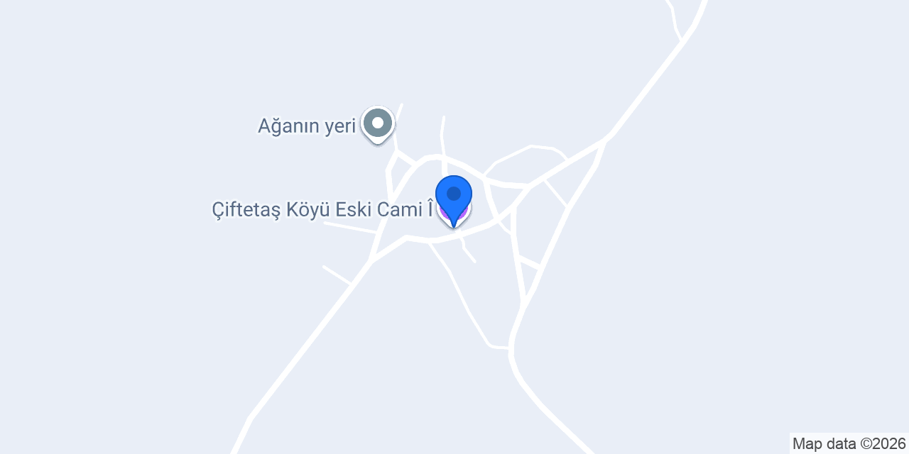 Çiftetaş Köyü Eski Cami Î konumu