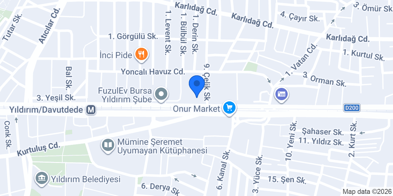 Katılımevim Bursa Yıldırım Şube konumu