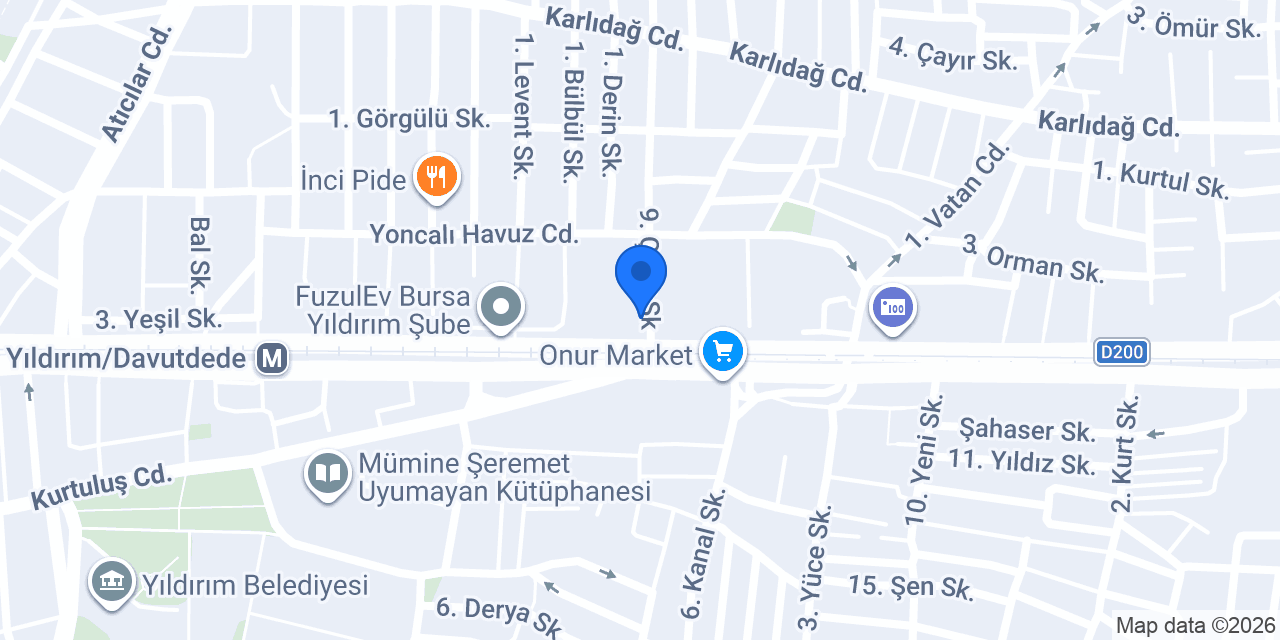 Kuveyt Türk - Bursa Şubesi konumu