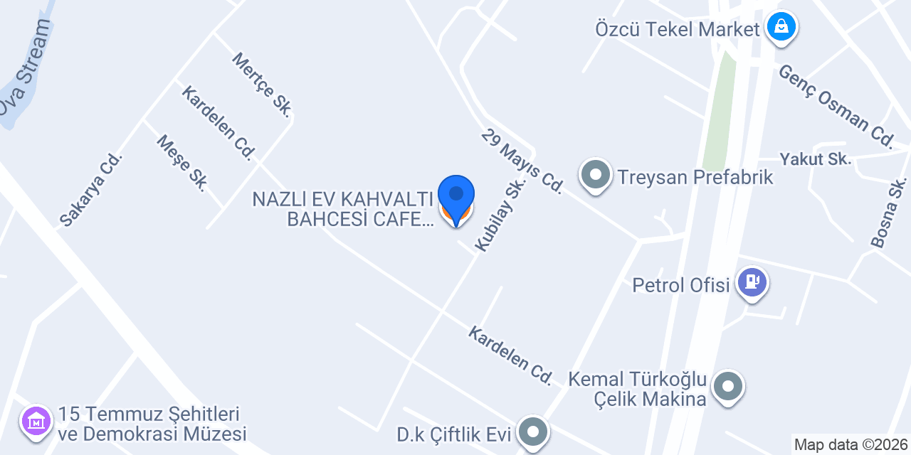 NAZLl EV KAHVALTI BAHCESİ CAFE RESTORANT konumu