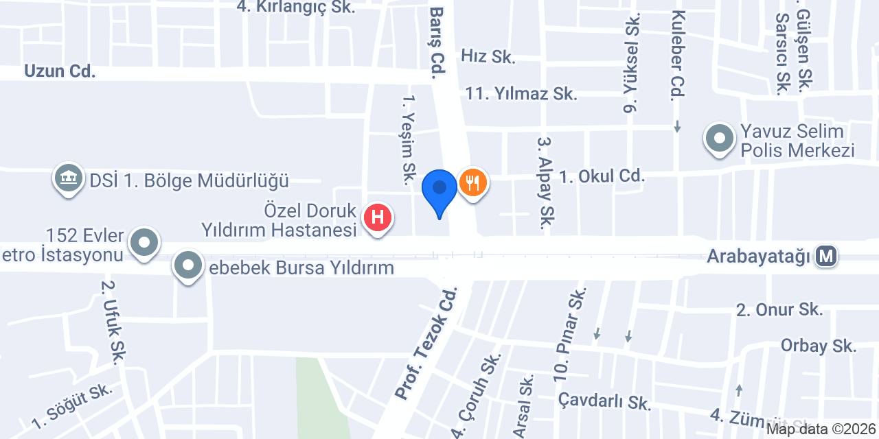Bursa Göz Merkezi konumu
