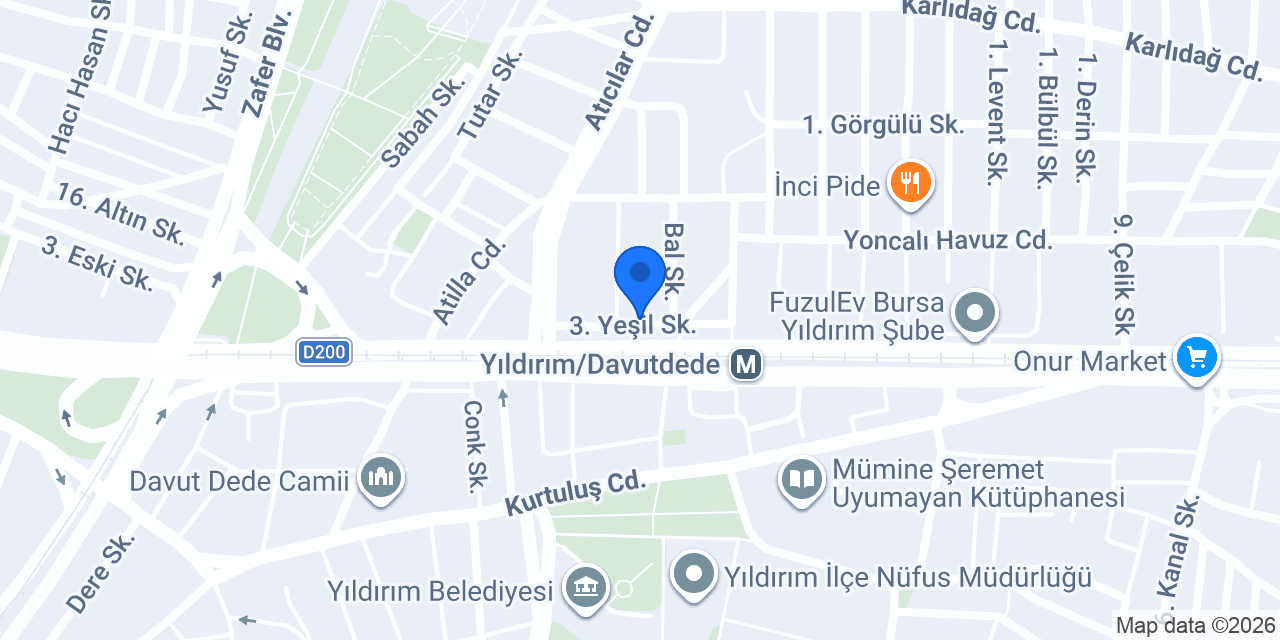 Pınar Oto Döşeme konumu