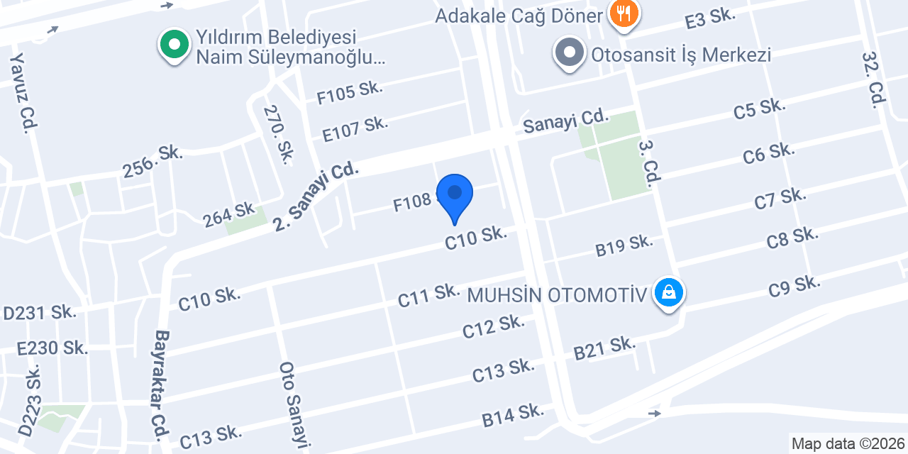 Alâ Otomotiv Bursa konumu