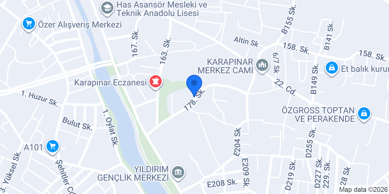 AKARLAR&TURANS İNŞAAT A.Ş konumu