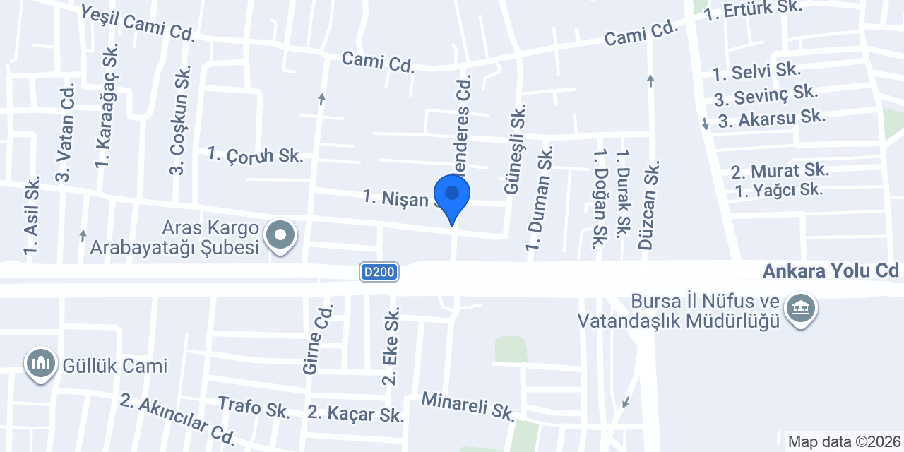 Çinar Oto Kuaför konumu
