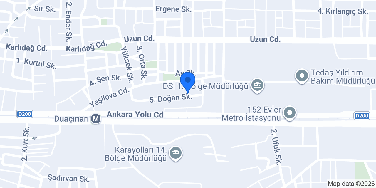 Sevinç Alüminyum konumu