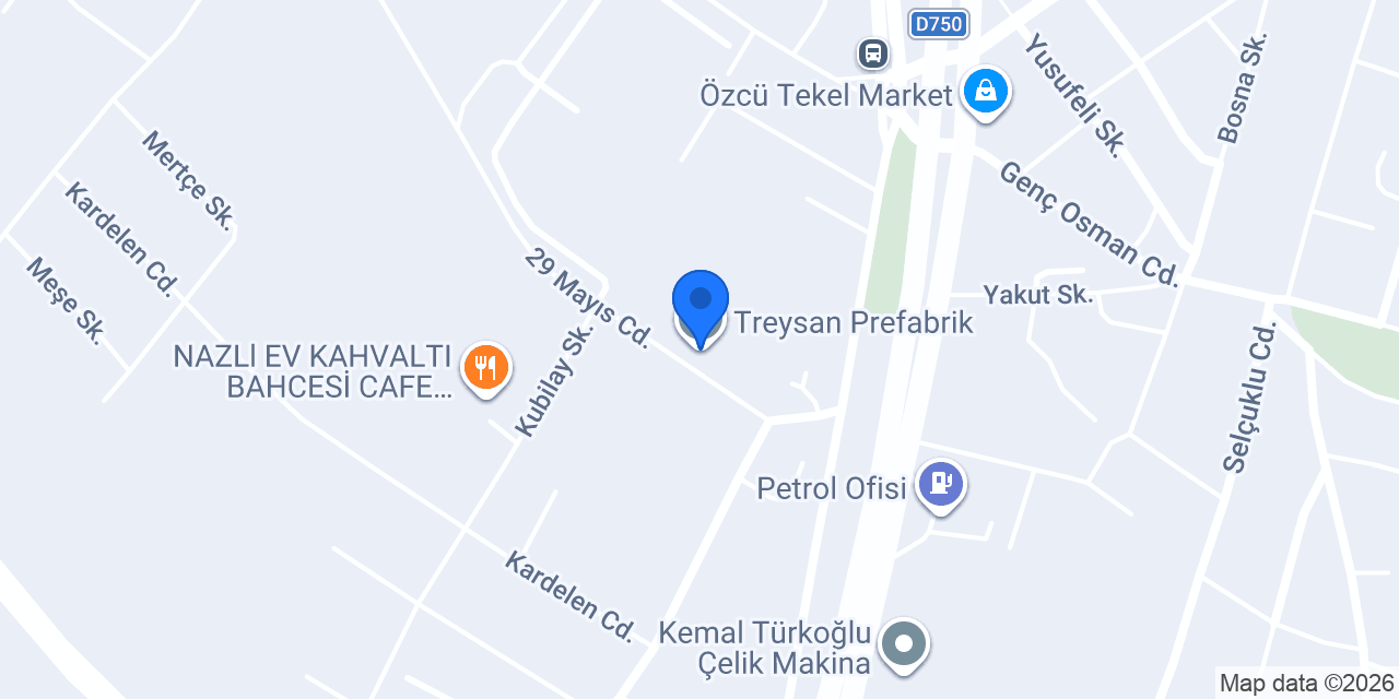 Treysan Prefabrik konumu