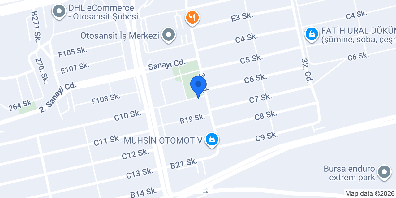ÖNER OTO EGZOZ konumu