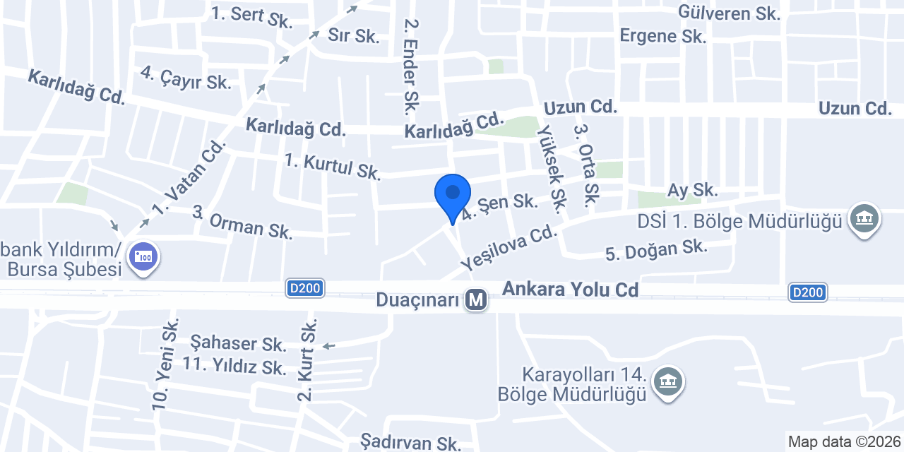 Yıldız Serigrafi Lazer Markalama konumu