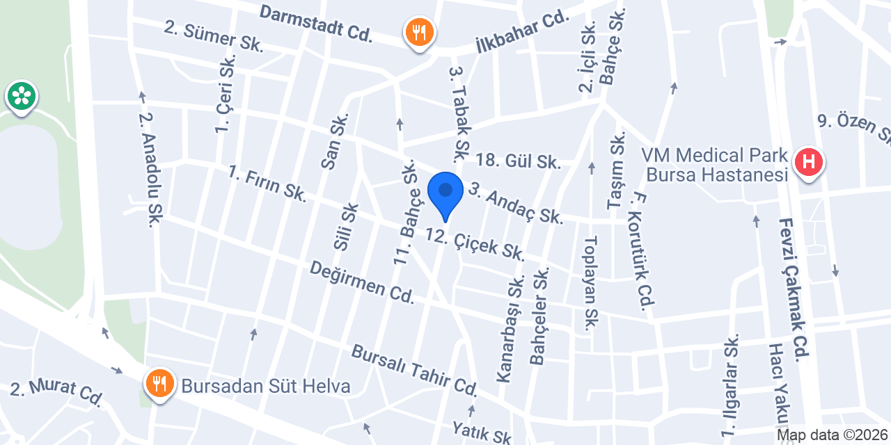 مطعم دجاجتي بورصه konumu