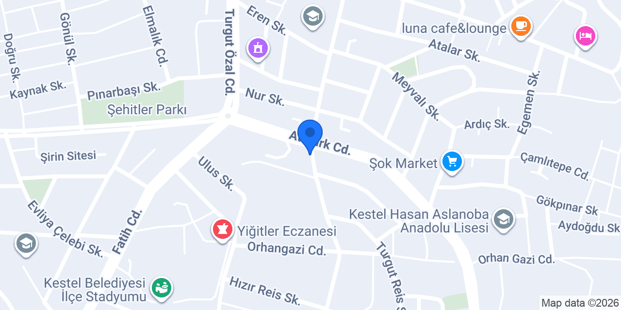 Buski Kestel Şube Müdürlüğü konumu