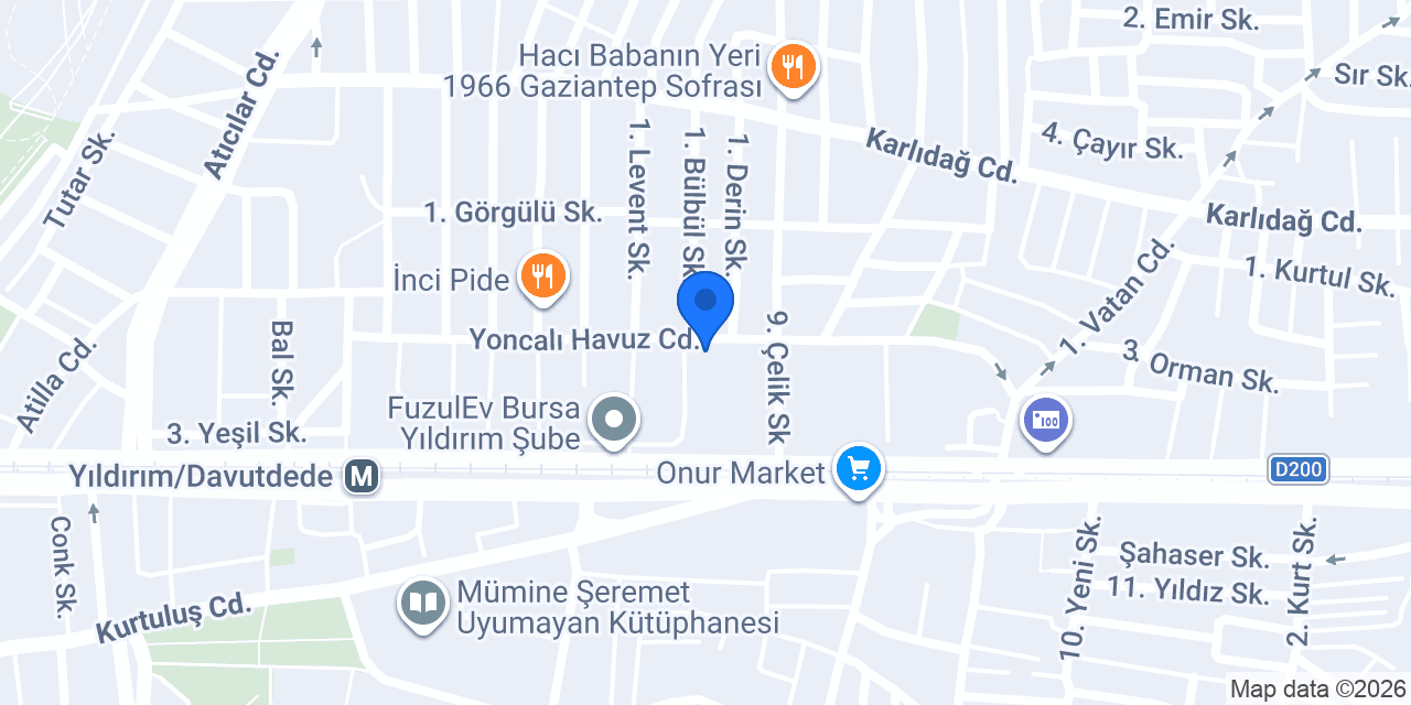 Onlife Perde ve Ev Tekstili konumu