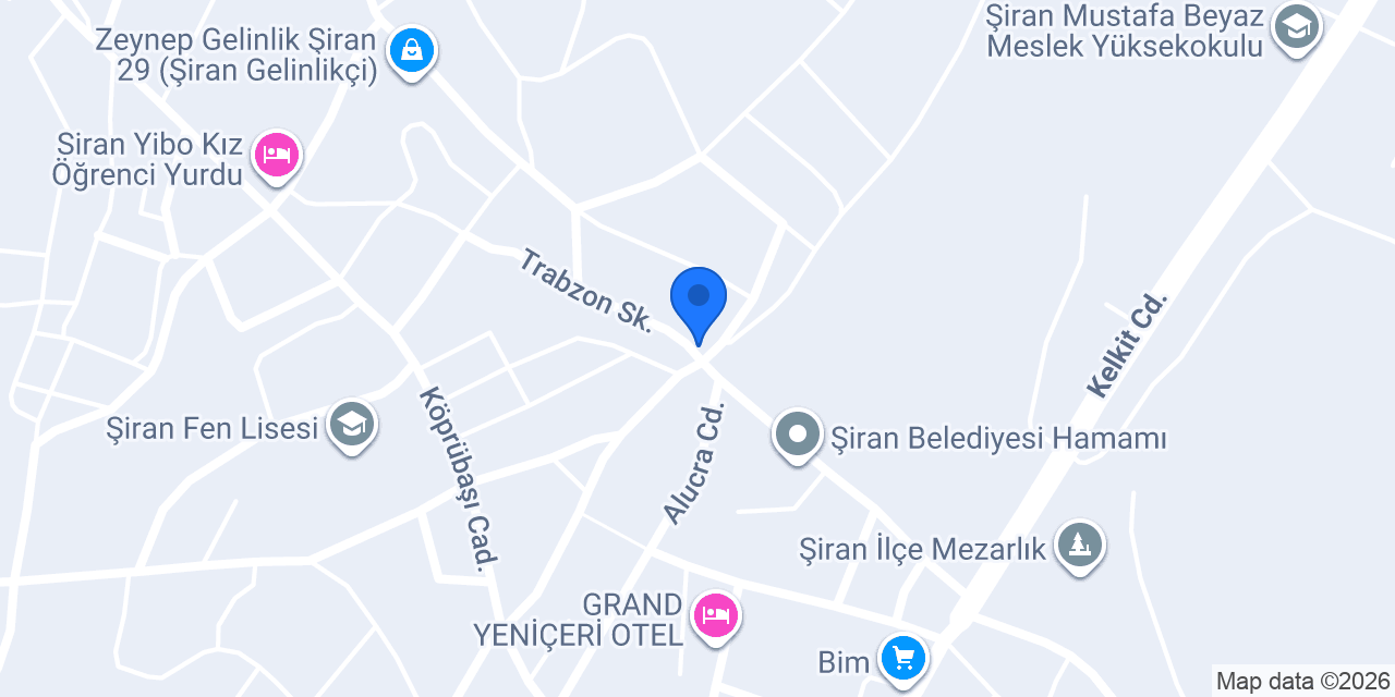 Şiran Anaokulu konumu