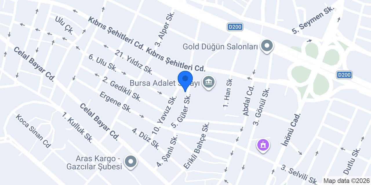 Bursa Kartvizit konumu