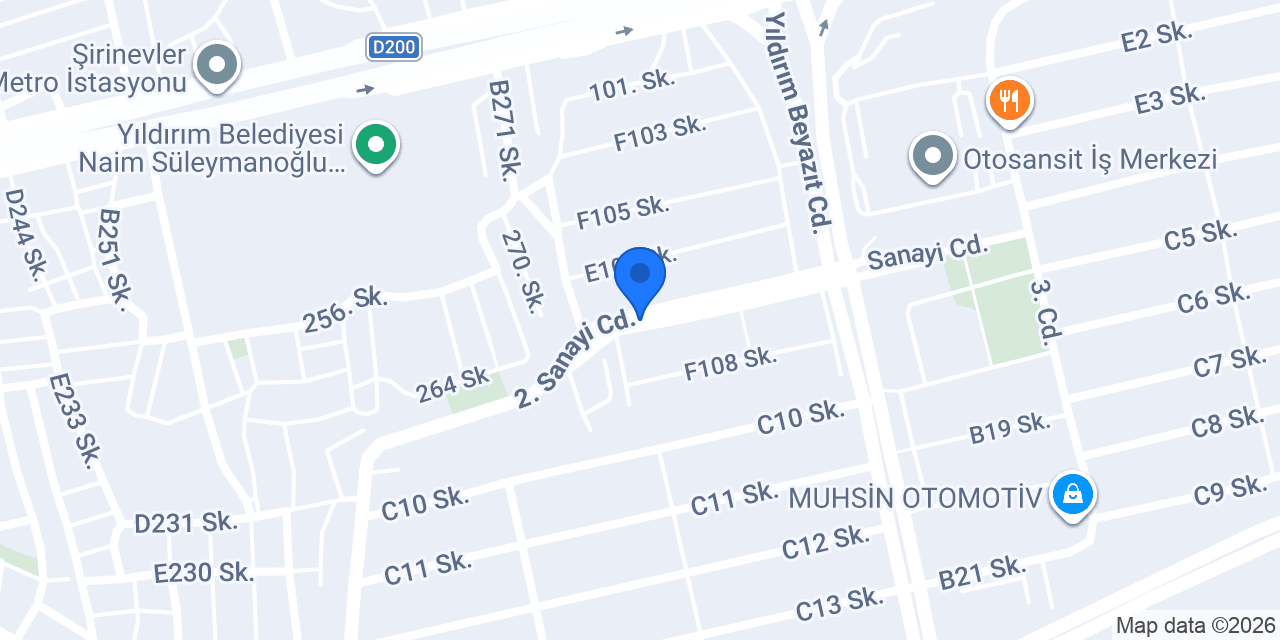 Yıldırım Otomotiv konumu