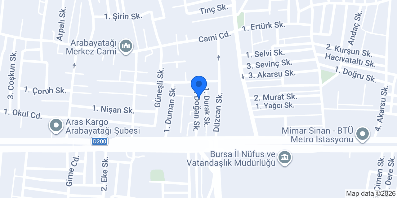 Bursa Kombi Servisi - Çınar Isıtma & Soğutma konumu