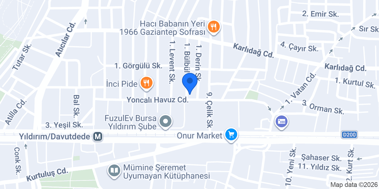 Bahçeli Tekel Bayii konumu