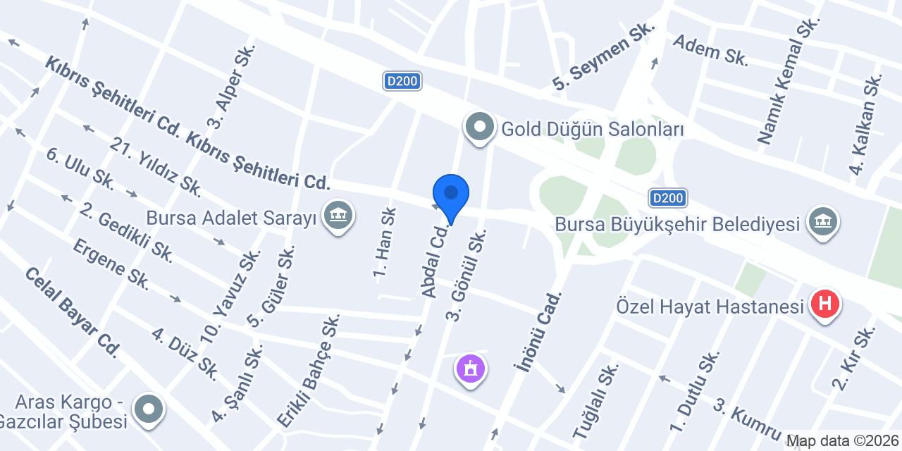 Bursa 10. Noterliği konumu