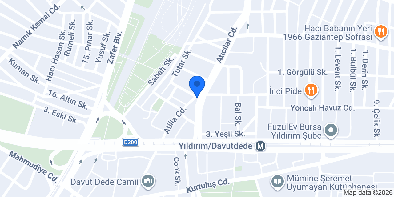 Yıldız Oto Lastik konumu