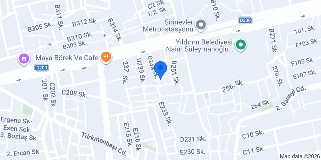 Bursa Dövme Dünyası konumu