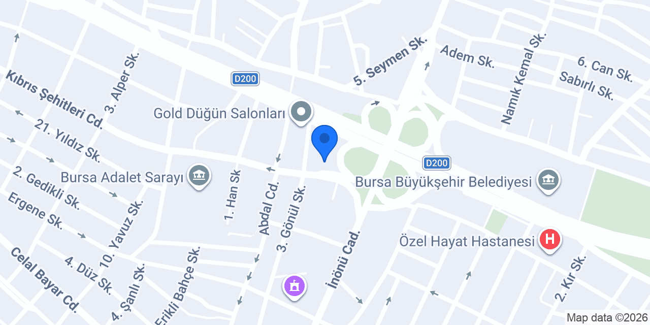 BURSA SARP HUKUK BÜROSU konumu
