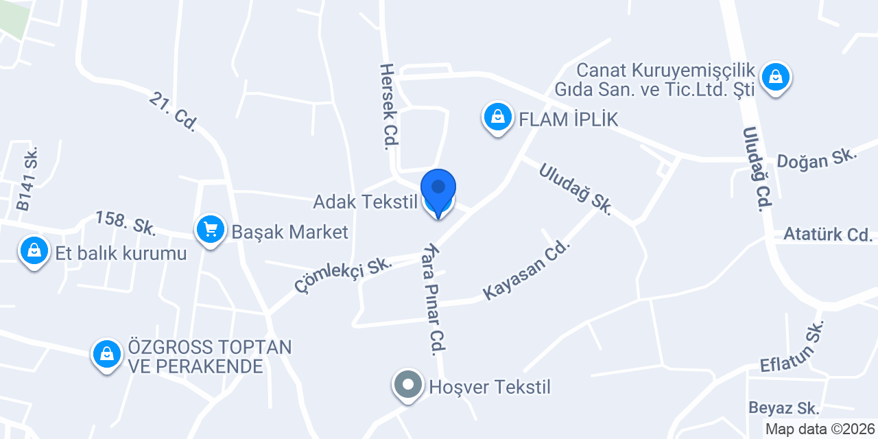 Adak Tekstil konumu