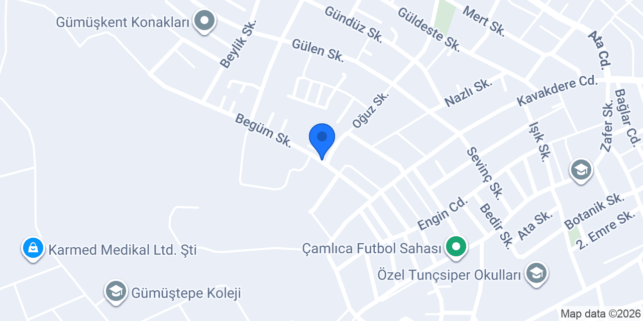 Çamlıca Begüm Evleri konumu