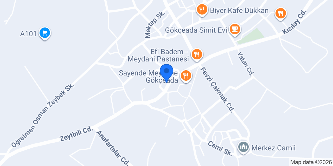 Troiada Otel Gökçeada konumu