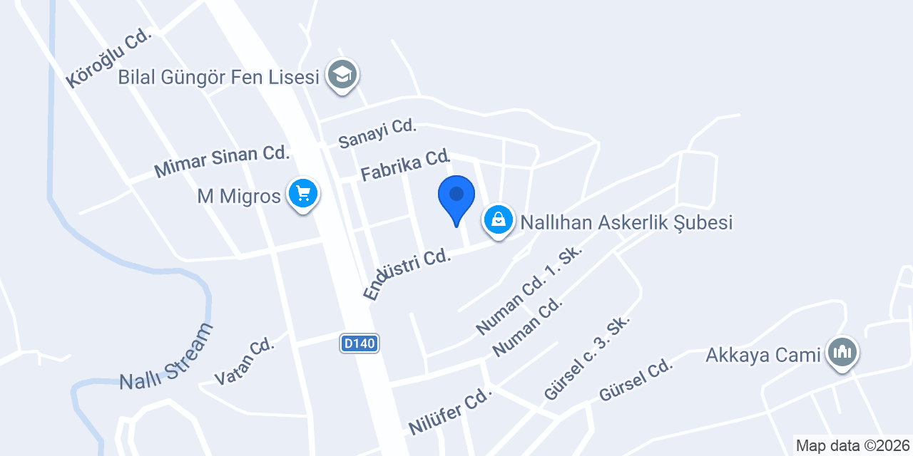 ANAHTARCI VE ÇİLİNGİR TİÇ NALLIHAN konumu