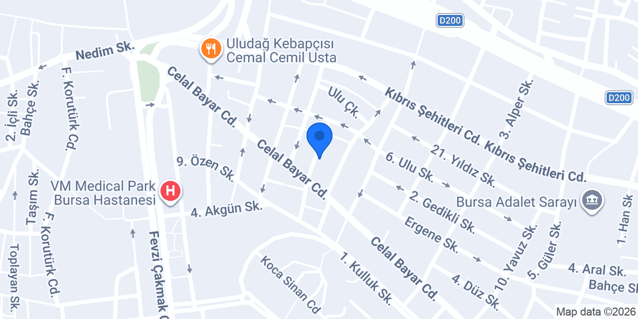 Akıncı Elektirik konumu