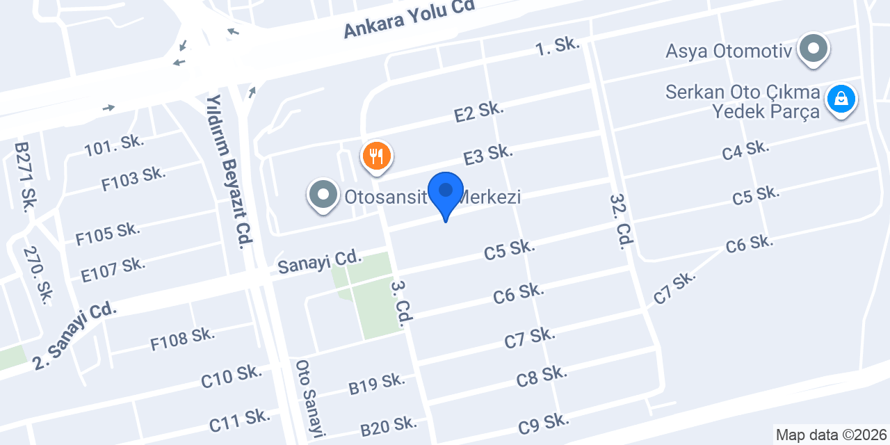 Yiğit Oto Kaporta Boya konumu