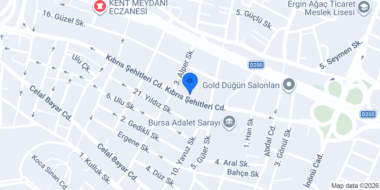 Orhan & Orhan Hukuk Bürosu konumu