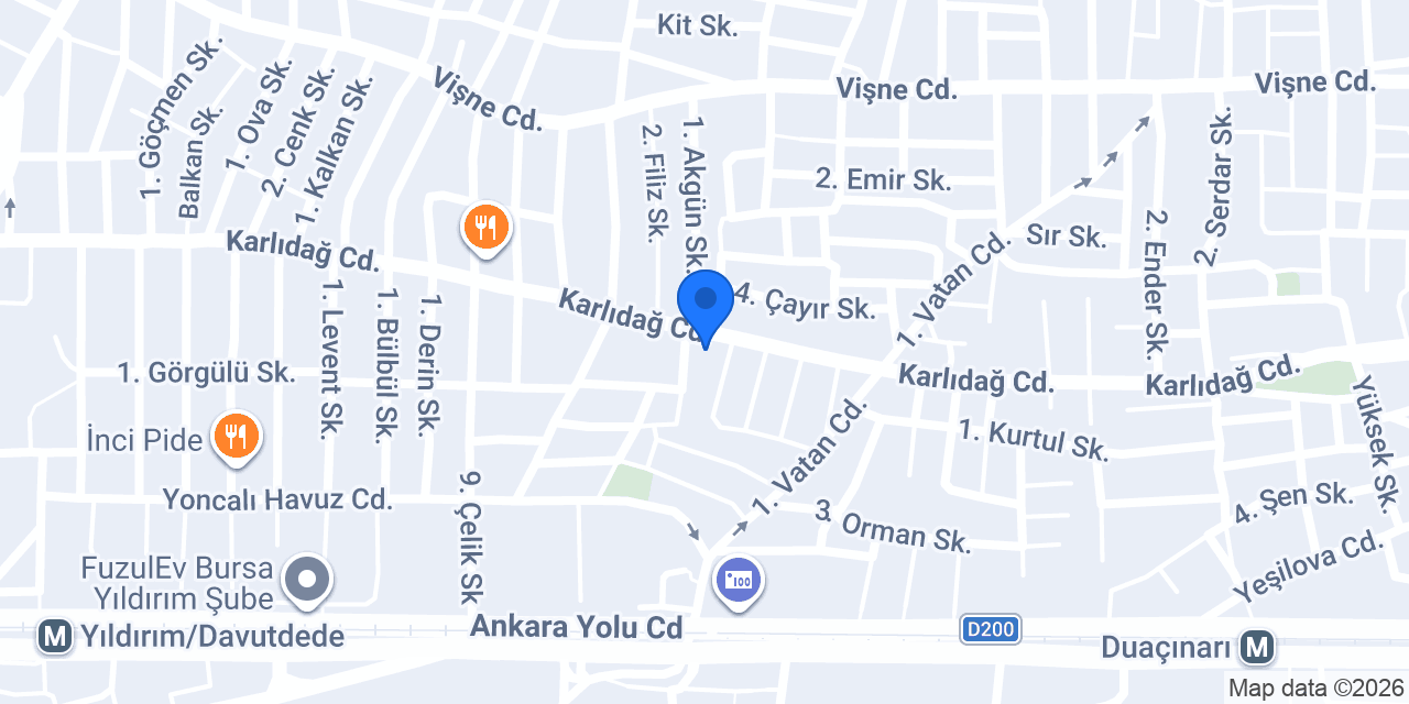 Aksu Börek konumu