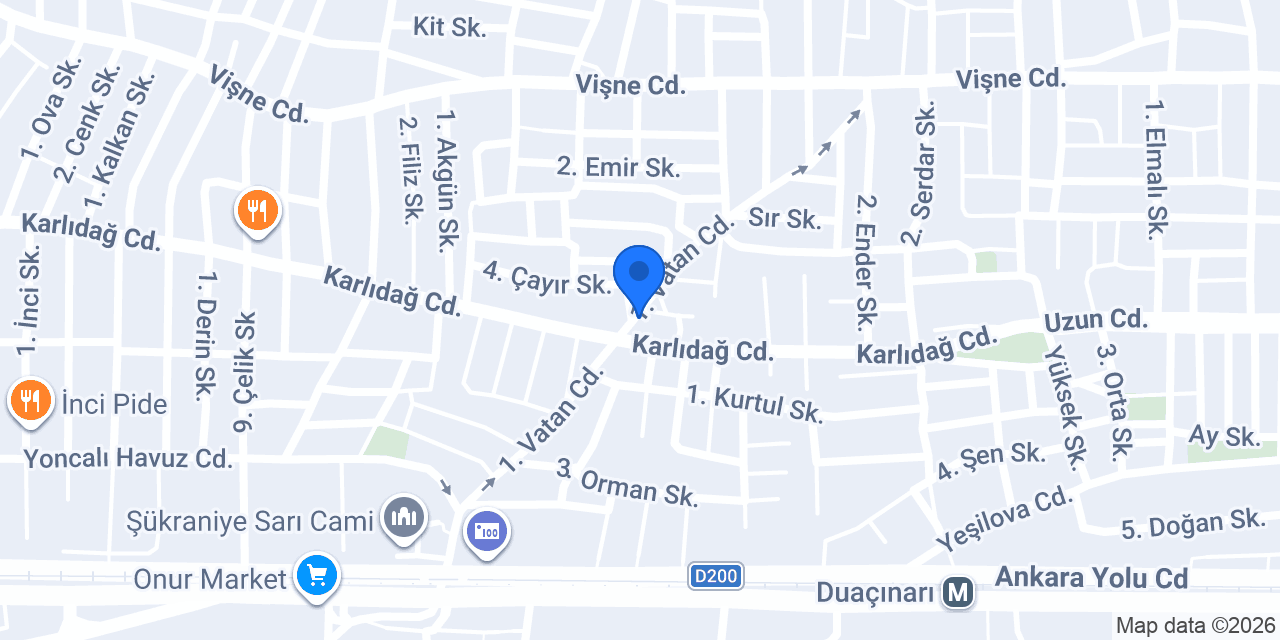 Bursa Mutfak Tezgahı konumu