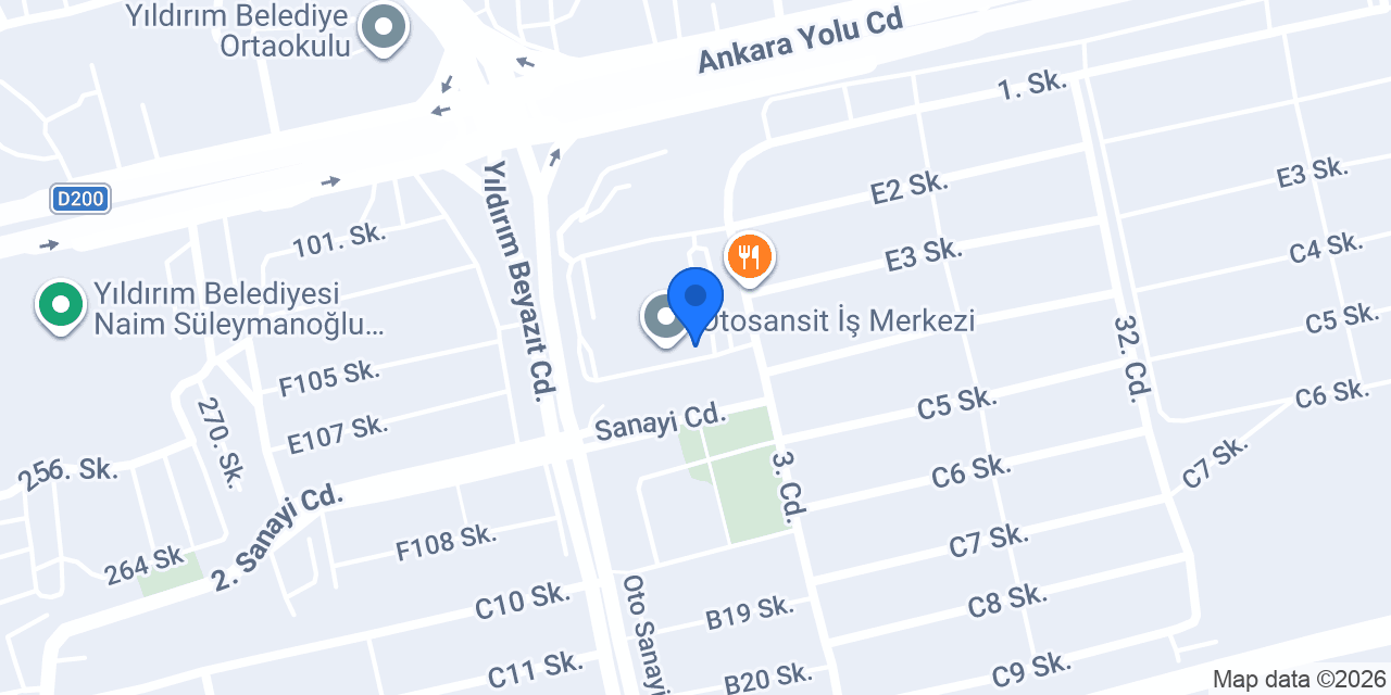Yapı Kredi Bankası - Oto Sanayi Sitesi Şubesi konumu
