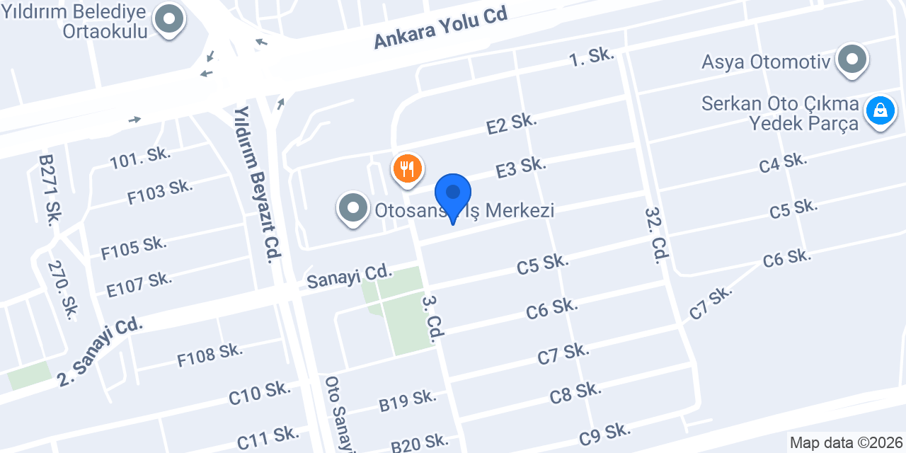 Sessiz Oto Egzoz konumu