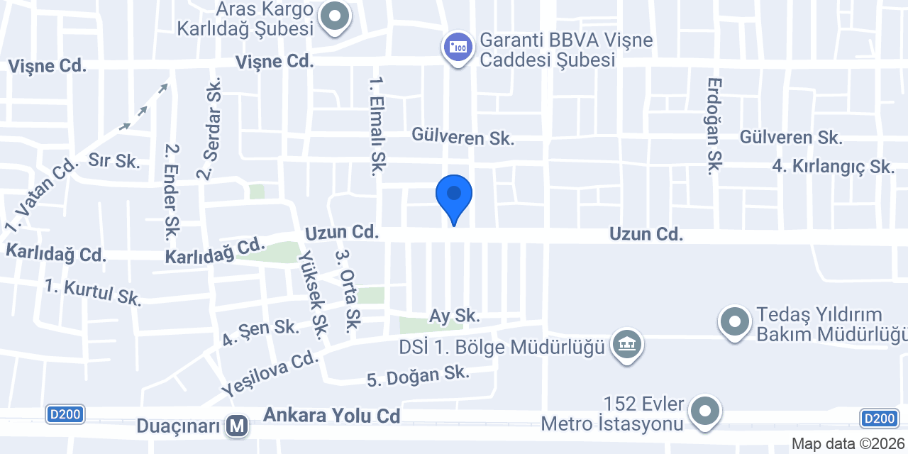 Yusuf Şef Damak Lokantası konumu