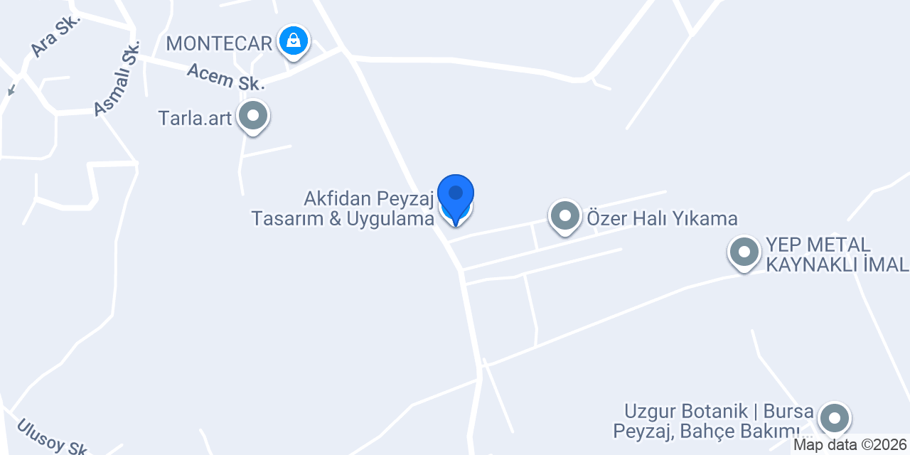 Akfidan Peyzaj Tasarım & Uygulama konumu