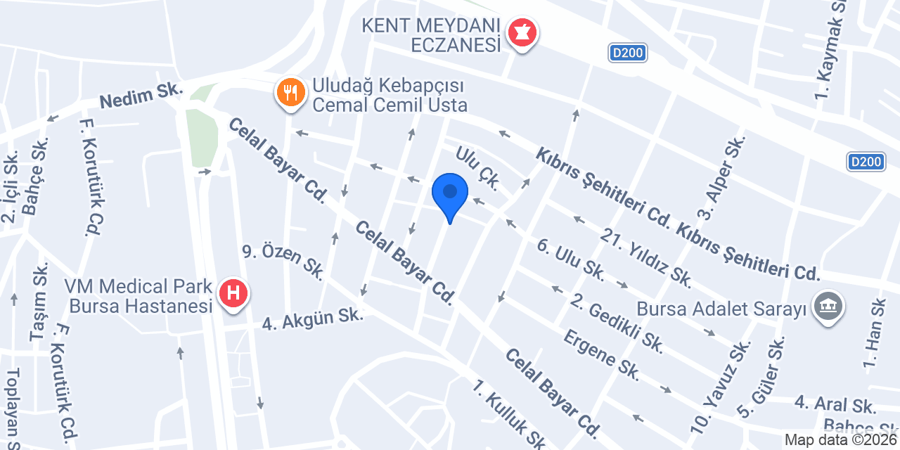 Bursa Mavi Elektrik konumu